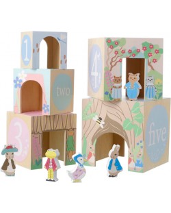 Дървени кубчета за подреждане Orange Tree Toys Peter Rabbit