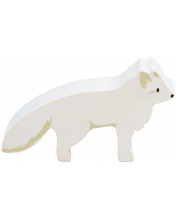 Дървена фигурка Tender Leaf Toys - Арктическа лисица