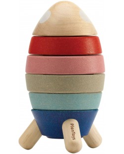Дървена играчка за сортиране PlanToys - Ракета