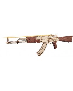 Дървен 3D пъзел Robo Time от 315 части - Автомат AK-47