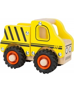 Дървена играчка Small Foot - Камион, жълт