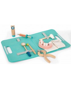 Дървен зъболекарски комплект Tooky Toy - 19 части