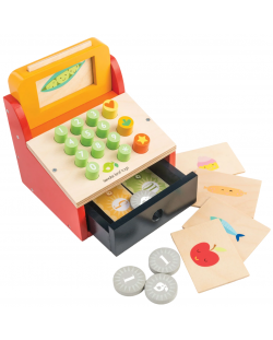 Дървен игрален комплект Tender Leaf Toys - Касов апарат