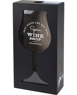 Дървена кутия за коркови тапи H&S - Wine shop, 13 х 5.8 х 24 cm, черна