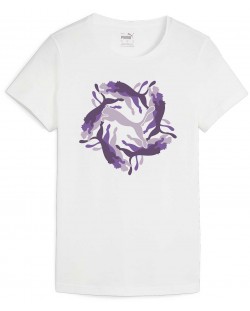 Дамска тениска Puma - ESS+ Graphic , бяла