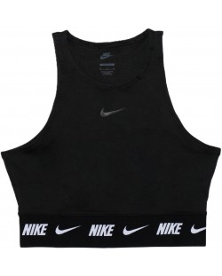 Дамски потник Nike - Sportswear Crop Tape Top, черен