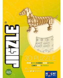 Дървен 3D пъзел Jigzle - Куче