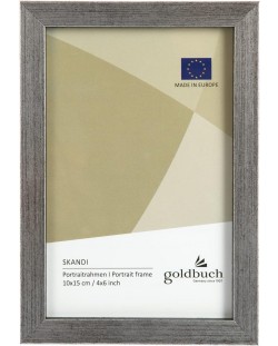 Дървена рамка за снимки Goldbuch - Сребриста, 10 x 15 cm