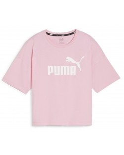 Дамска тениска Puma - Essentials Logo Cropped Tee ,  розова