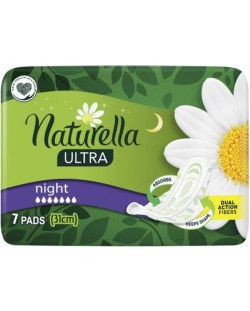 Дамски превръзки с крилца Naturella Ultra - Night, с лайка, 7 броя