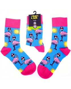 Дамски чорапи Crazy Sox - Фламинго, размер 35-39