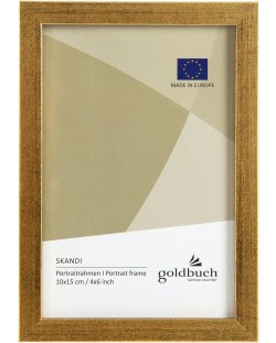 Дървена рамка за снимки Goldbuch - Златиста, 10 x 15 cm