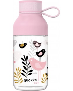 Детска бутилка за вода Quokka Kids - Ice, Birds, 430 ml