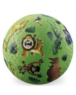 Детска топка за игра Crocodile Creek - Диви животни, 18 cm