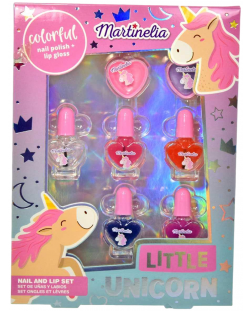 Детски козметичен комплект Martinelia - Little Unicorn, 7 части