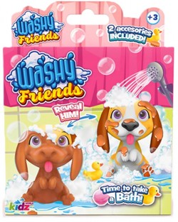 Детска играчка Kidz World Washy Friends - Кално кученце за къпане, Beagle