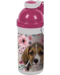 Детска бутилка за вода Paso Dog - 500 ml, розова
