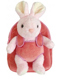 Раница за детска градина S. Cool Baby Animals - Розова, със зайче