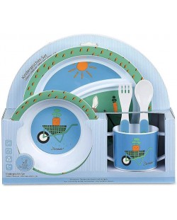 Детски комплект за хранене от 5 части Sterntaler - За момчета