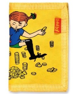 Детски портфейл Pippi - Пипи Дългото чорапче, жълт