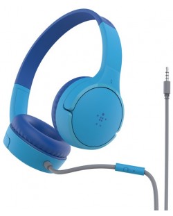 Детски слушалки с микрофон Belkin - SoundForm Mini, сини