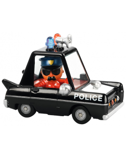 Детска играчка Djeco - Полицейска кола с фигурка