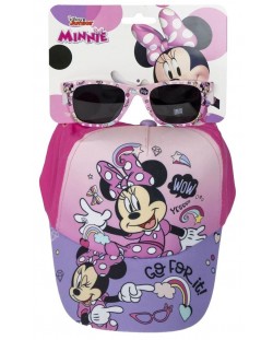 Детски комплект Cerda - Шапка и слънчеви очила, Minnie