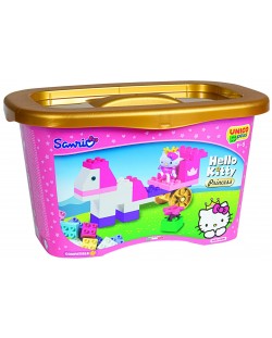 Детски конструктор Unico Plus Hello Kitty - Каляска, 44 части, в кутия с капак