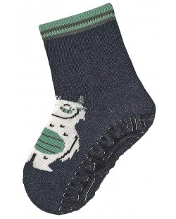 Детски чорапи със силикон Sterntaler - Fli Air, сиви, 21/22, 18-24 месеца