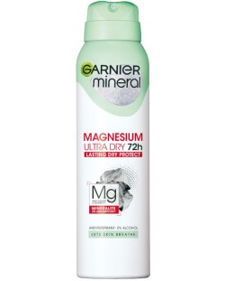 Garnier Mineral Спрей дезодорант Magnesium Ultra Dry, 150 ml