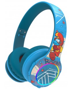 Детски слушалки PowerLocus - PLED Smurf, безжични, сини
