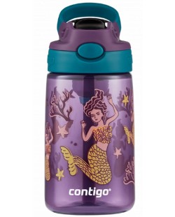 Детска бутилка Contigo Cleanable - Mermaids, 420 ml, лилава
