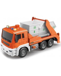 Детски камион Raya Toys - Truck Car, Сметовоз със звуки светлини, 1:16