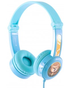Детски слушалки BuddyPhones - Travel, сини