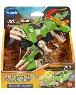 Детска играчка Vtech - Велосирапторът Burnout (на английски език)