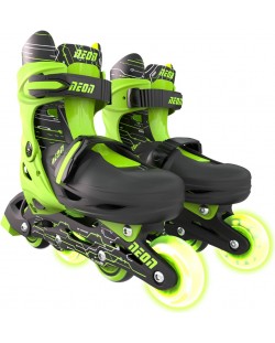 Детски ролери 2 в 1 Yvolution - Neon Combo Skates, размер 30-33, зелени