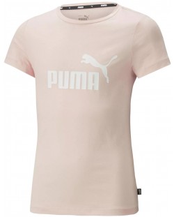 Детска тениска Puma - Essential Logo, 4-5 години, розова