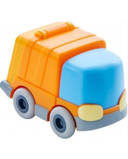 Детска играчка Haba - Камион за боклук с инерционен двигател