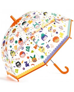 Детски чадър Djeco Faces - Сменящи се цветове