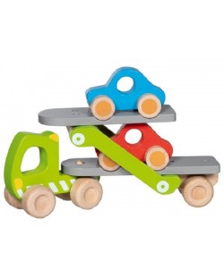 Детска играчка Goki - Автовоз с две коли