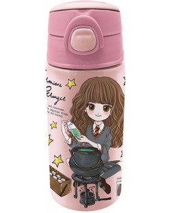 Бутилка за вода Graffiti Harry Potter - Hermione, със сламка, 500 ml