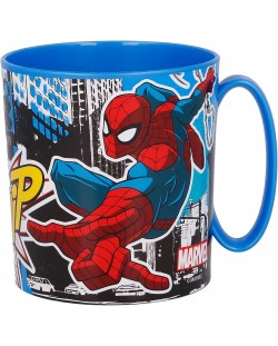 Детска чаша за микровълнова Stor Spider-Man - Streets, 350 ml