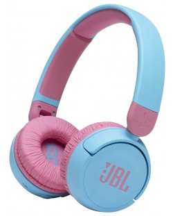 Детски слушалки с микрофон JBL - JR310 BT, безжични, сини