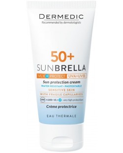 Dermedic Sunbrella Слънцезащитен крем, за кожа с напукани капиляри, SPF50+, 50 ml