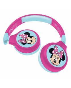Детски слушалки Lexibook - Minnie HPBT010MN, безжични, розови