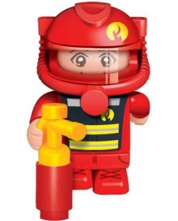 Детска играчка BanBao - Мини фигурка Пожарникар, 10 cm