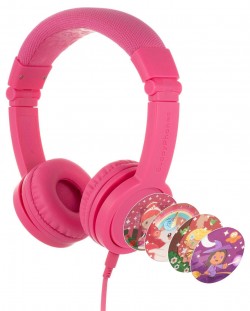 Детски слушалки с микрофон BuddyPhones - Explore+, розови