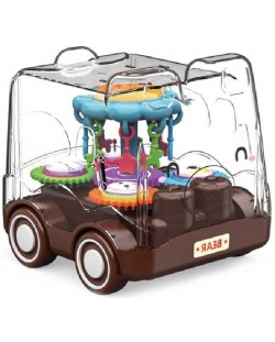 Детска играчка Raya Toys - Инерционна количка Bear, кафява