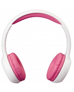 Детски слушалки Lenco - HP-010PK, розови/бели