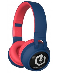 Детски слушалки PowerLocus - Buddy, безжични, сини/червени